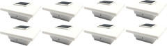 Solar (8-Pack) Low Profile Black/White Will Fit 3.5″X3.5″ and 4″X4″ Post Deck Ca