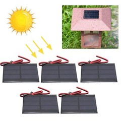 5Pcs Mini Solar Panel Battery Cell Board Module With 30cm Wire DC 0.65W 1.5V