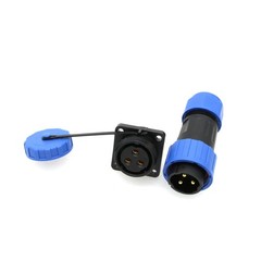HangTon TY20 3 Pin 25A Panel Mount Cable Connector, Male Female Plug Socket, …