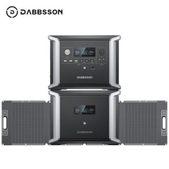 Dabbsson 1330Wh Portable Solar Power Station+1700W Battery+210W Solar Panel Home