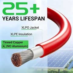 Professional 30FT 10AWG Solar Cable Set – Efficient & Weatherproof Design