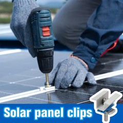 10 Pcs Adjustable Solar Panel Mounting Bracket Clamps Wide Photovoltaic Suppo…