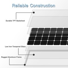 200W 12V Solar Panel High Efficiency Mono 12V PV Module for 12V Off Grid System