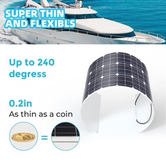 300W Watt Flexible Solar Panel Portable Mono RV Camping Battery Charge Boat 12V
