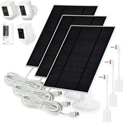 High Efficiency Solar Panel for Ring Cameras – 3 Pack