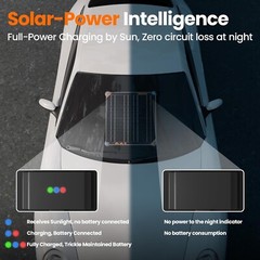 High-Efficiency 30W Solar Battery Maintainer – Built-In Controller Included