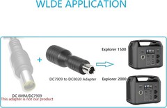 DC7909 to DC8020 Connector Adapter – Ideal for RV Solar Power Stations