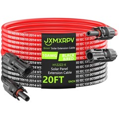 Flexible 20Ft PV Solar Wire – Tool-Free Weatherproof Connectors for Easy Setup