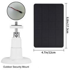 Solar Power Panel 4W for Ring Battery Video Doorbell with 360 Degree Bracket