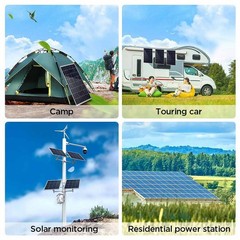 10W Solar Panel 12V Solar Battery Trickle Charger 100A W/ Controller Maintainer