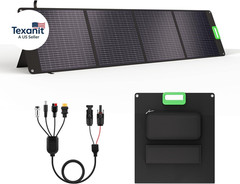 200W Portable Solar Panel for Power Station, Foldable Solar Charger W/ 4 Kicksta
