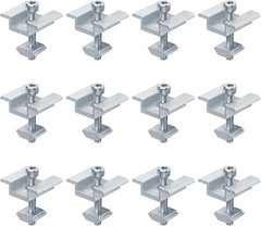12 Pack Solar Panel Mid Clamp, PV Mounting Bracket for Strut Channel, Rail | …