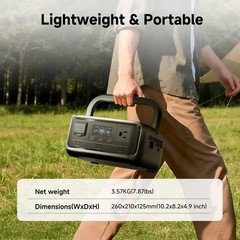 600W Portable Power Station Generator LiFePO4 Battery 100W Flexable solar panel