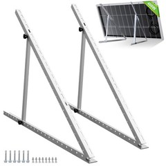 Adjustable Solar Panel Mount Brackets with Foldable Tilt Legs for RV, Roof, Boat