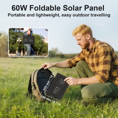 MHPOWOS 45W 60W Solar Panel USB C PD Fast Charge iphone ipad samsung Power Bank