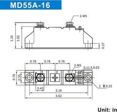 LCLCTC 50 amp Diodes 12V blocking 110V and 120V MD 55A-16;to Prevent black