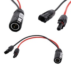 LP-20 2 Pin Power Industrial Circular Connector to Solar Panel Cable Adapter