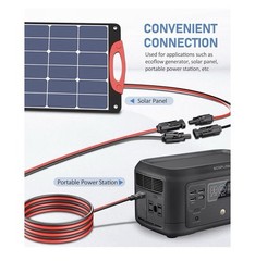 Solar Connector to XT60 Cable (12AWG 25ft), Adapter Extension Cord