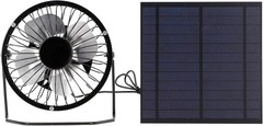 5W Portable USB Solar Panel & Cooling Fan Set for Eco-Friendly Camping