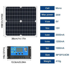 200W Solar Panel Kit 100A 12V battery Charger Controller Caravan Boat Outdoor RV