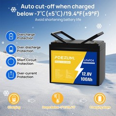 NEW 12V 100Ah LiFePO4 Lithium Battery 8000+ Deep Cycle BMS for Solar RV Off-grid