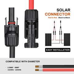 Y Branch Solar Connector Cables MMF FFM for Photovoltaic Solar Panel Connectors