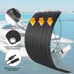 200W Flexible Solar Panel Mono 18V Power Battery Charging for Home RV Boat Camp
