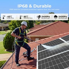 100W N-Type Solar Panel 16BB 25.6% High Efficiency PV Module Power RV Home Car