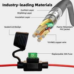 Starlink Mini Direct Battery Power Cable 3mâ€“ High-Performance DC Extension Co