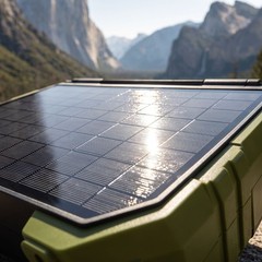 1600W Portable Power Station, 1024Wh LiFePO4 with Built-in Solar Panel