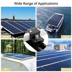 Anbte Solar Panel Mounting Brackets for Roof, Aluminum Solar Rails, Black | Sola