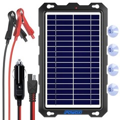 7.5W Solar Battery Charger Maintainer Waterproof for Vehicles and Outdoor Gear