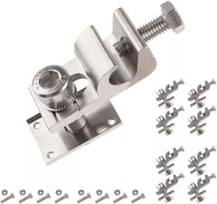8Sets Solar Panel Photovoltaic Bolt-On Coupling Earthing Ground Lug Cable Clamp