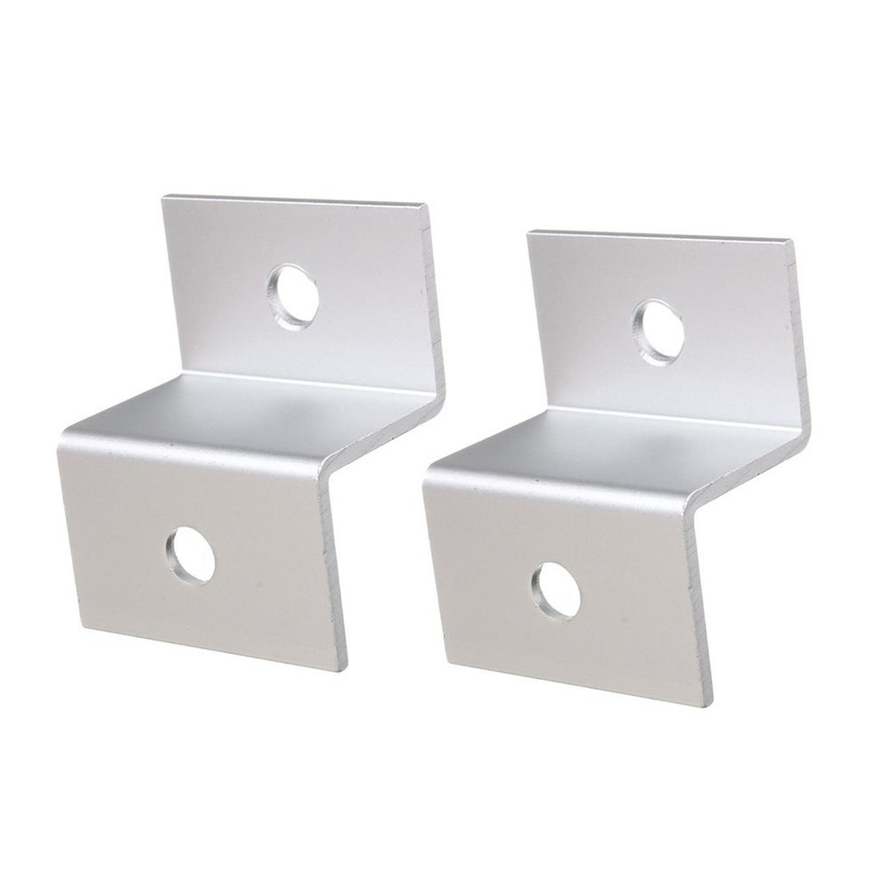 4Pcs Solar Panel Z-Bracket Aluminum Stand for Roof Mount Silver Durable Support