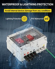600V Solar DC PV Combiner Box 2 String Waterproof Fuse MCB SPD