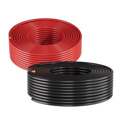 50 FT Solar Panel Extension Wire Black & Red 10 AWG Tinned Copper Wire