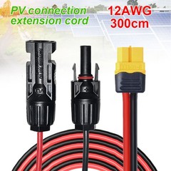 12AWG XT60 Solar Cable 10FT Solar Panel Extension Cable for RV Solar Generator