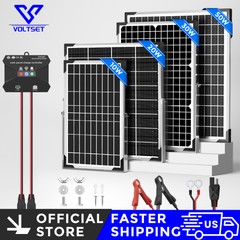 VOLTSET 12V Solar Battery Trickle Charger Maintainer 20W Solar Panel Kit for Car