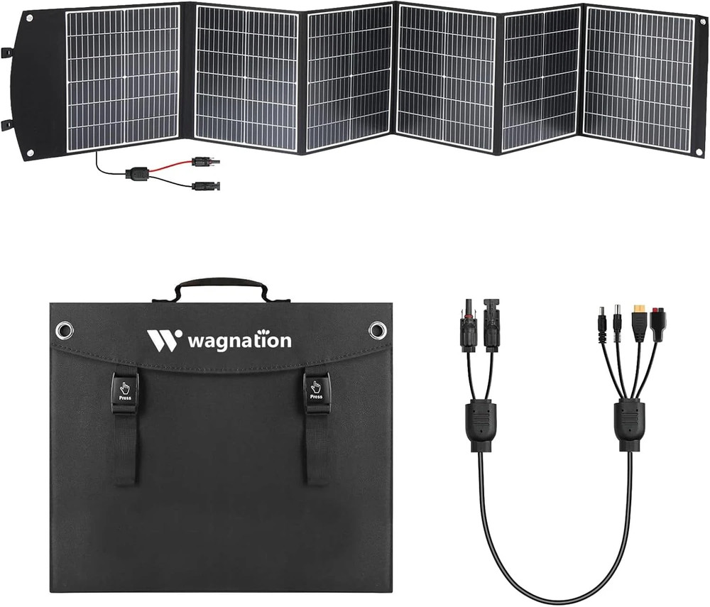 Wagnation 200W/400W Foldable Solar Panel Portable Charger for Power Station