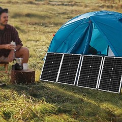 Portable 400W Mono Solar Panel Set w/100A Controller 12V Outdoor Camper Power