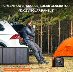 Estación portátil 300W con batería 296Wh y salida AC para camping y emergencia