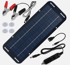 30W Solar Panel 12V Trickle Charger Battery Charger Kit Maintainer Boat Car RV