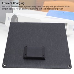 Foldable Solar Panel 24W 5V Efficient Charging USB And Type-C Monocrystalli YVCE