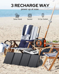 Portable Power Station 300W, Outdoor Solar Generator Backup Battery Pack 220Wh/6
