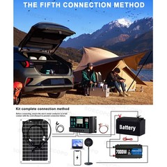 SOECOPO 7000W Peak Solar System Kit 12V To 110V 220V Inverter Generator