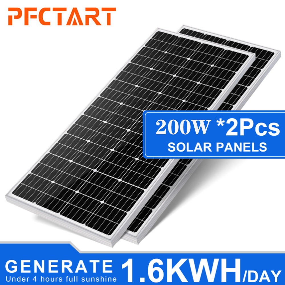400W 12V Solar Panel High Efficiency Monocrystalline Off Grid For RV Home Boat