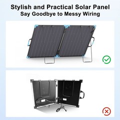 E-POWO 110W 220W Bifacial Solar Panel IP68 Lightweight for Bluetti Elite 30 v2