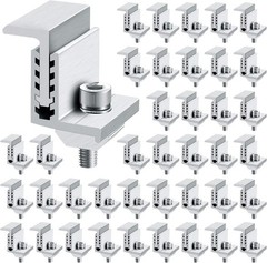 Versatile Solar Panel End Clamp Kit – 40 Adjustable Aluminum Clips Included