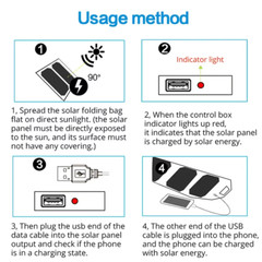 Outdoor Solar Panel Charger Foldable Camping Hiking Backpacking Travel Power Sma