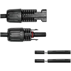 Black Solar Panel Cable Pair, Female Male Connectors